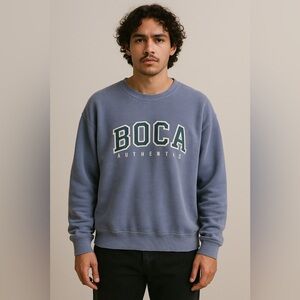 BOCA Authentic Vintage Wash Crewneck Sweatshirt (Estimated Size L/XL)
